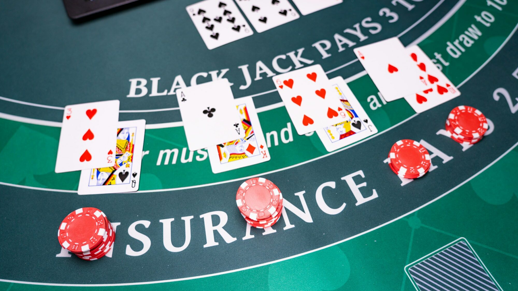 Casino Black Jack table