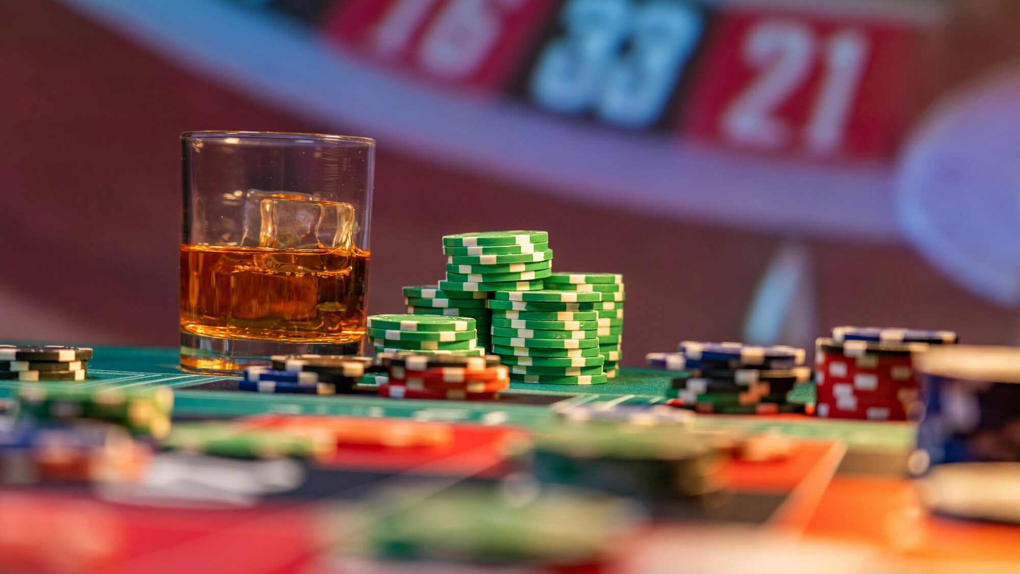 Roulette table at the casino