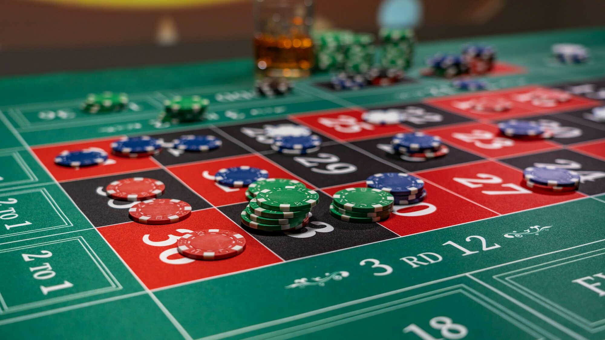 Roulette table at the casino