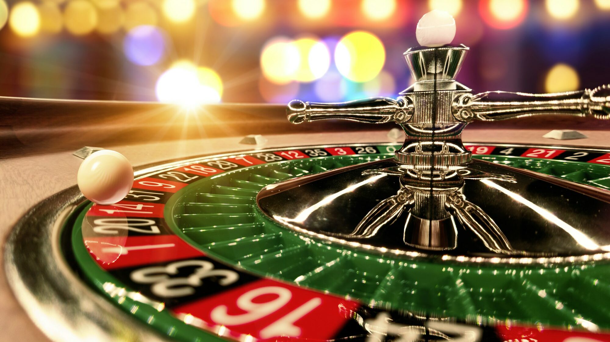 Roulette table close up at the Casino