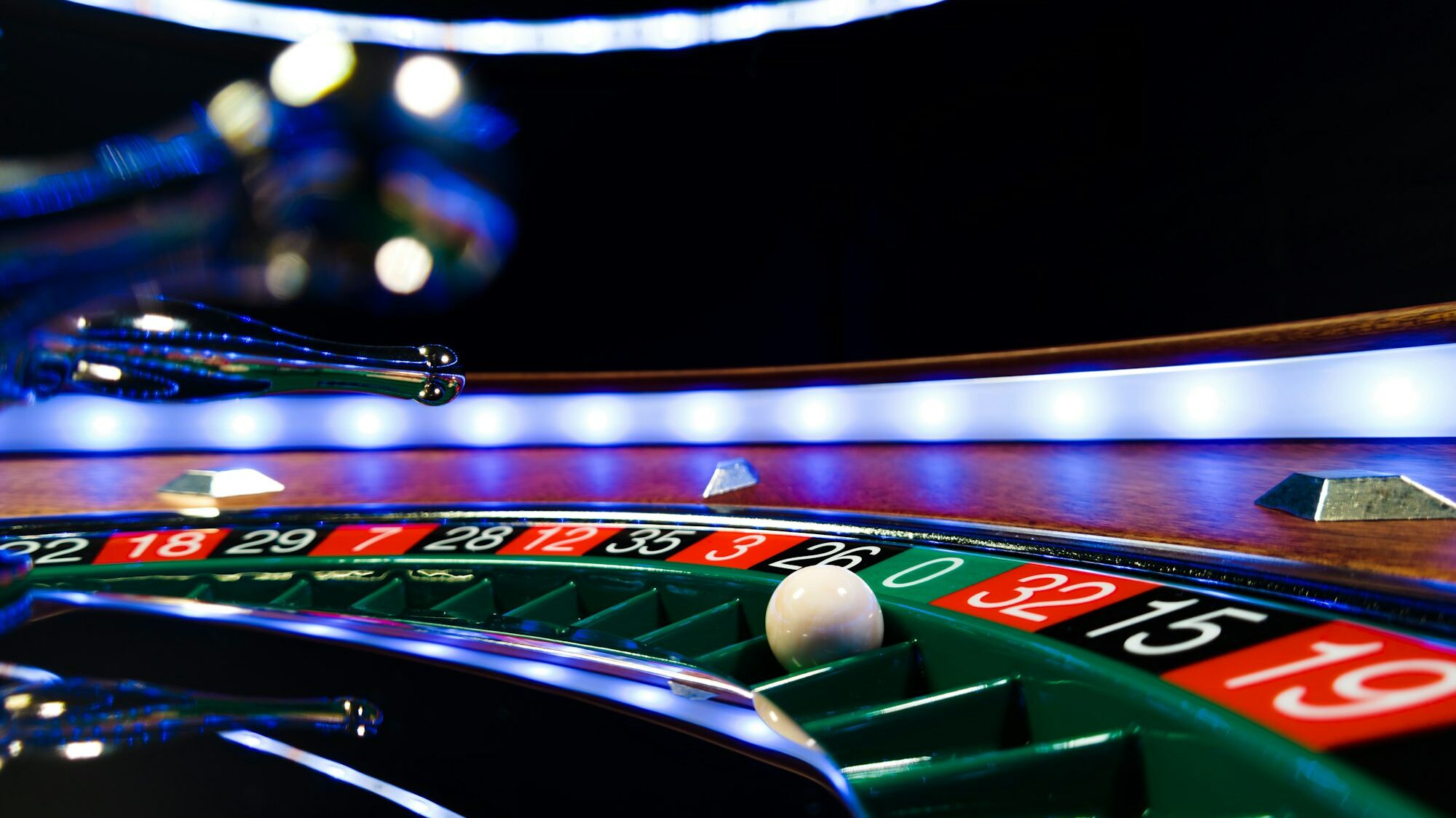 Roulette table close up at the Casino