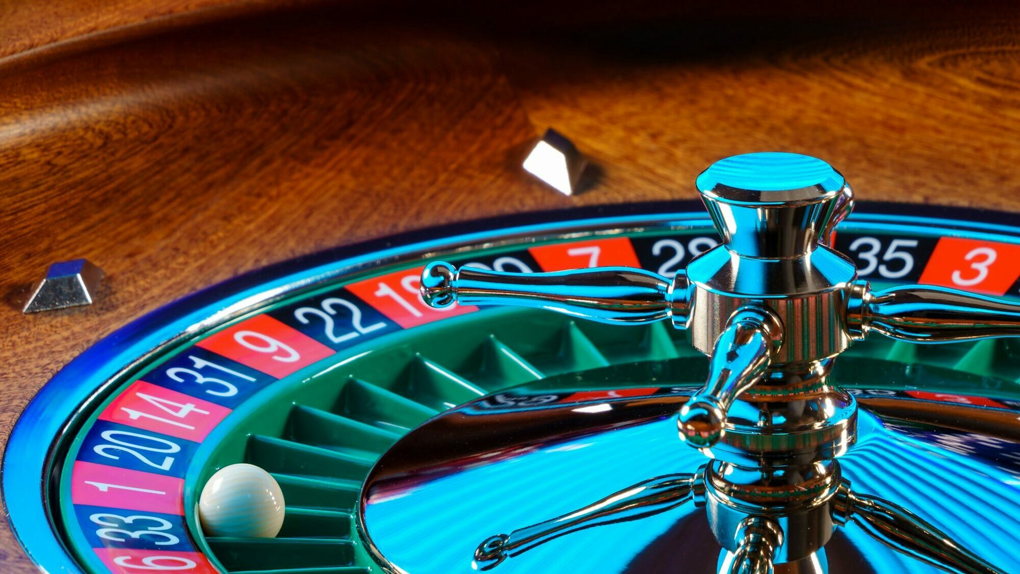 Roulette table close up at the Casino