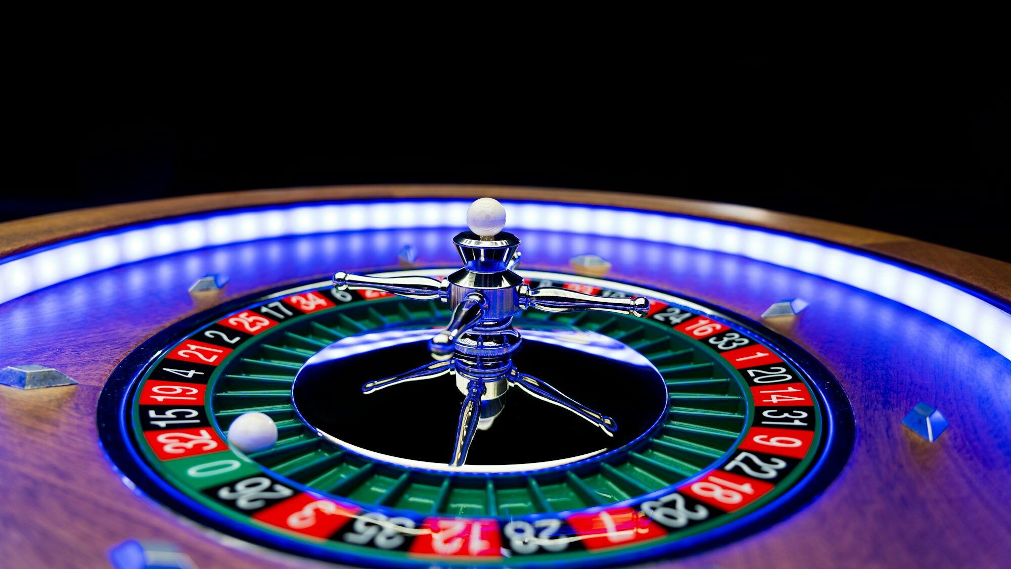 Roulette table close up at the Casino